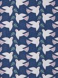 John Lewis Dove with Misletoe Gift Wrapping Paper, 4m, Blue