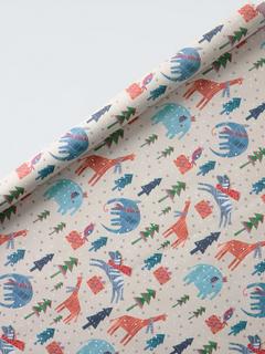 John Lewis Trinket & Treasure Snow Safari Animals Extra Wide Wrapping Paper, L8m