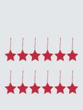 John Lewis Red Star Gift Tags, Pack of 12