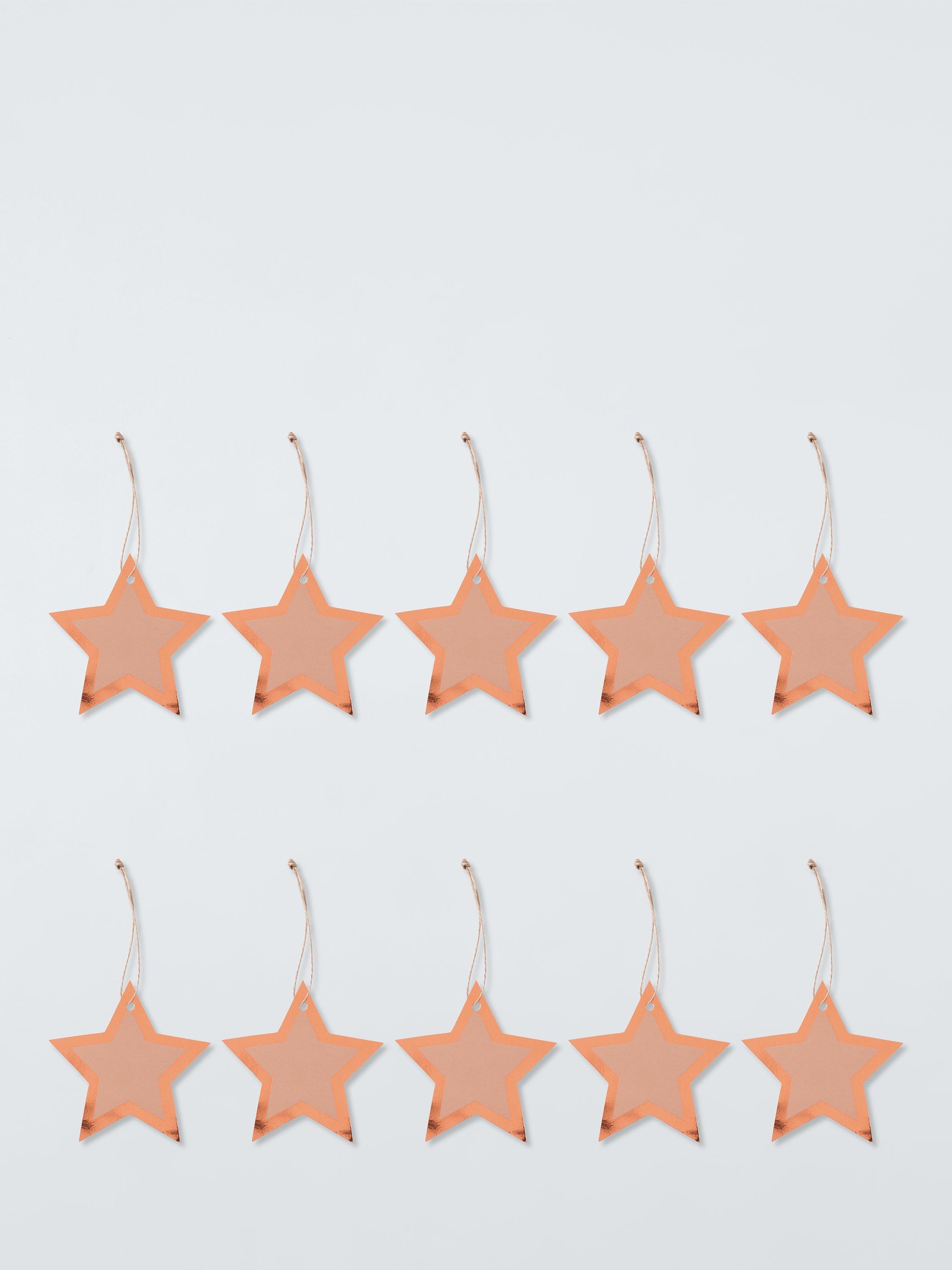 John Lewis Trinket & Treasure Copper Star Gift Tags, Pack of 10