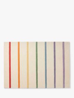 Great Little Trading Co Kids' Spectrum Rainbow Stripe Rug, Multi, Multi