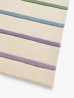 Great Little Trading Co Kids' Spectrum Rainbow Stripe Rug, Multi - view 2, Multi