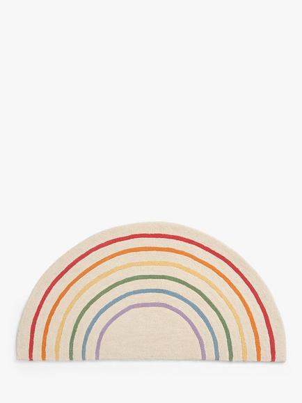 Great Little Trading Co Rainbow Stripe Rug, Multi