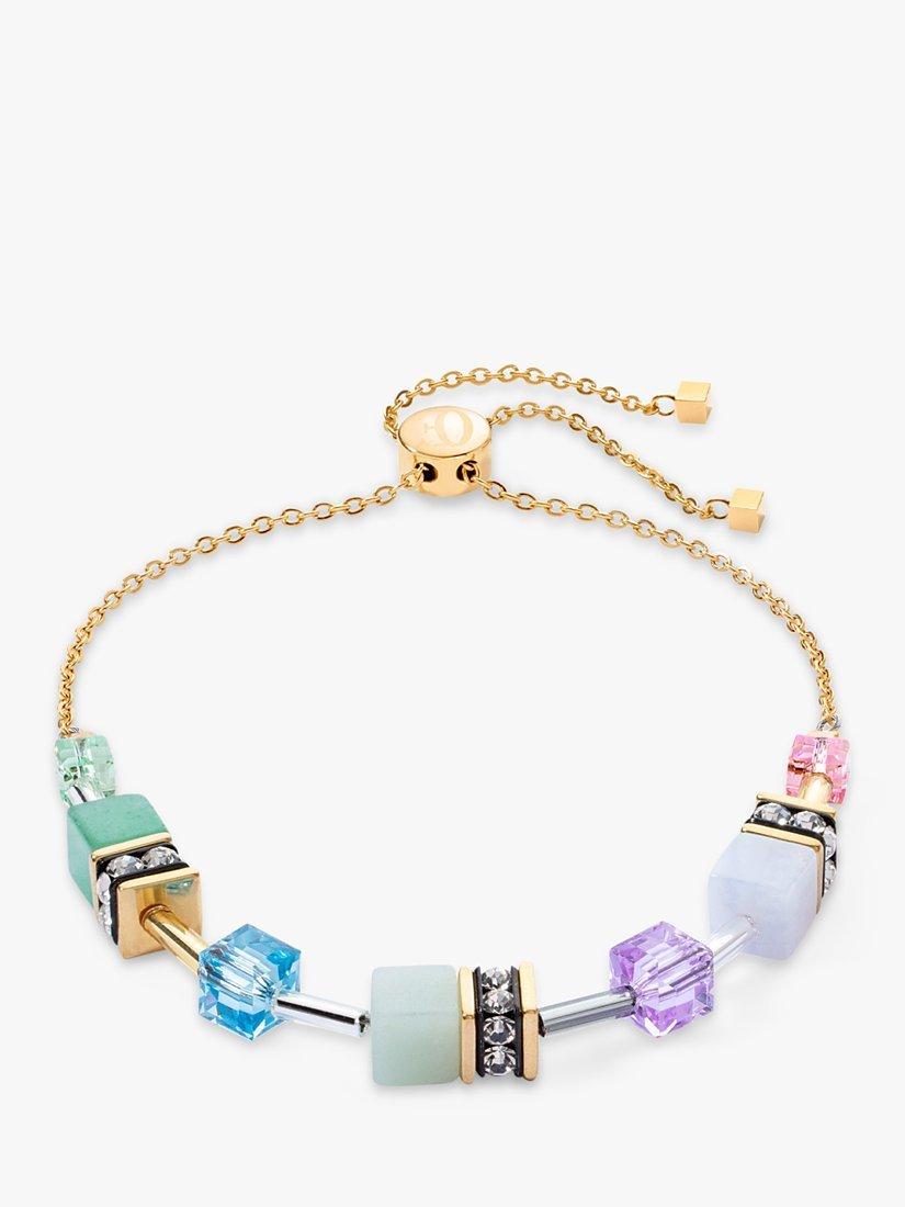 COEUR DE LION Cube Crystal Toggle Bracelet, Multi