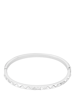 COEUR DE LION Textured Folding Clasp Bracelet, Silver