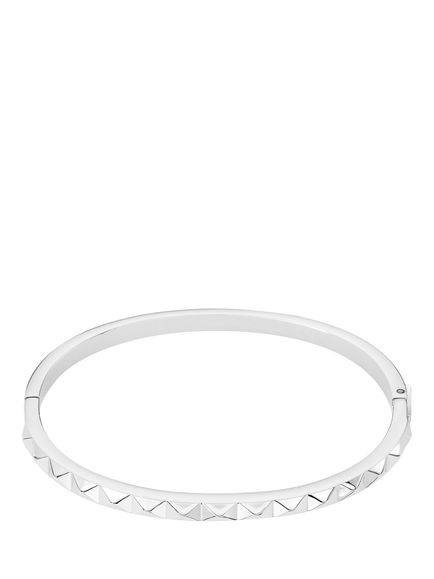 COEUR DE LION Textured Folding Clasp Bracelet, Silver