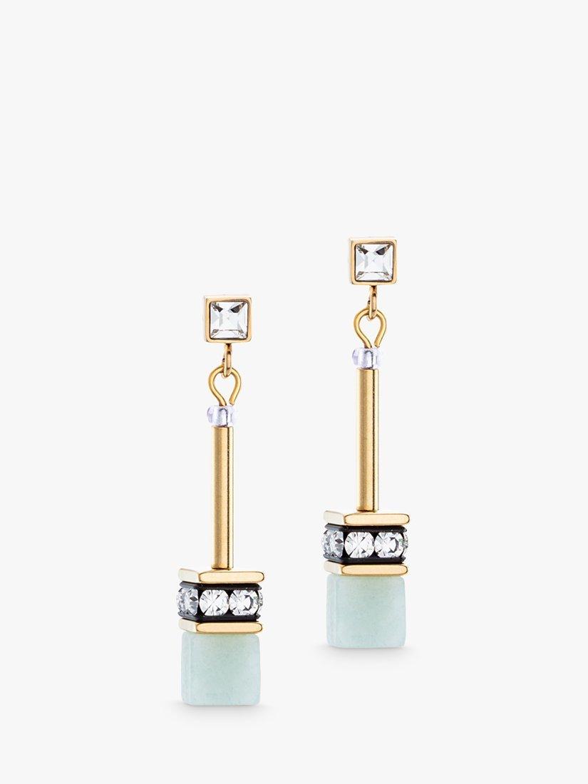 Product image 1 of 2, which shows COEUR DE LION Amazonite Drop Earrings, Multi
