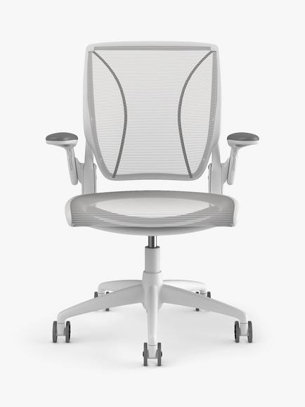 Humanscale Diffrient World Mesh Task Chair - view 2, White/White