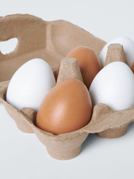 John Lewis Play Wooden Eggs, Box of 6 - view 2, Multi