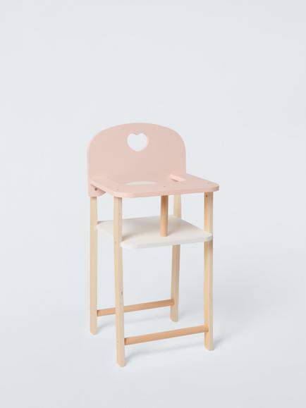 John Lewis Wooden Dolls' High Chair, Multi