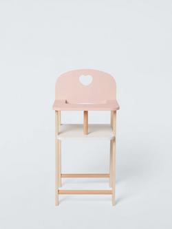 John Lewis Wooden Dolls' High Chair - view 2, Multi