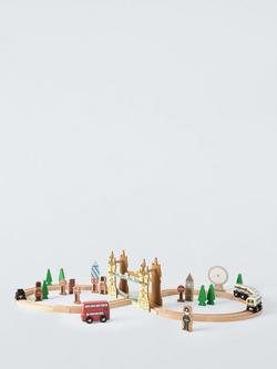 John Lewis London Wooden Train Set - view 2, Multi