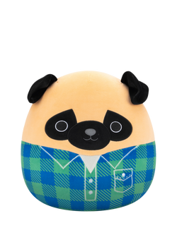Squishmallows Prince the Brown Pug 12" Plush Soft Toy, Multi