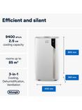 De'Longhi Pinguino EX93 Air Conditioner, White