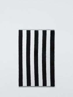 John Lewis Stripe Bath Mat, Black