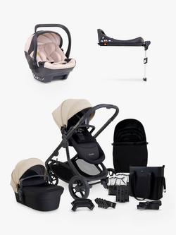 iCandy Orange 4 Pushchair, Carrycot & Accessories with Cocoon Car Seat and Base Travel Bundle, Latte