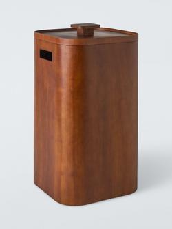 John Lewis Mid-Century Laundry Hamper, FSC-Certified (Acacia Wood), Brown, Acacia Wood