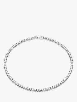 Swarovski Matrix Tennis Necklace, Silver, White