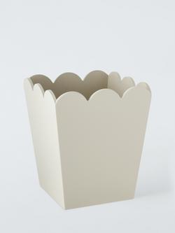 John Lewis Scallop Waste Paper Bin, Greige