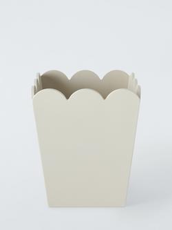 John Lewis Scallop Waste Paper Bin - view 2, Greige
