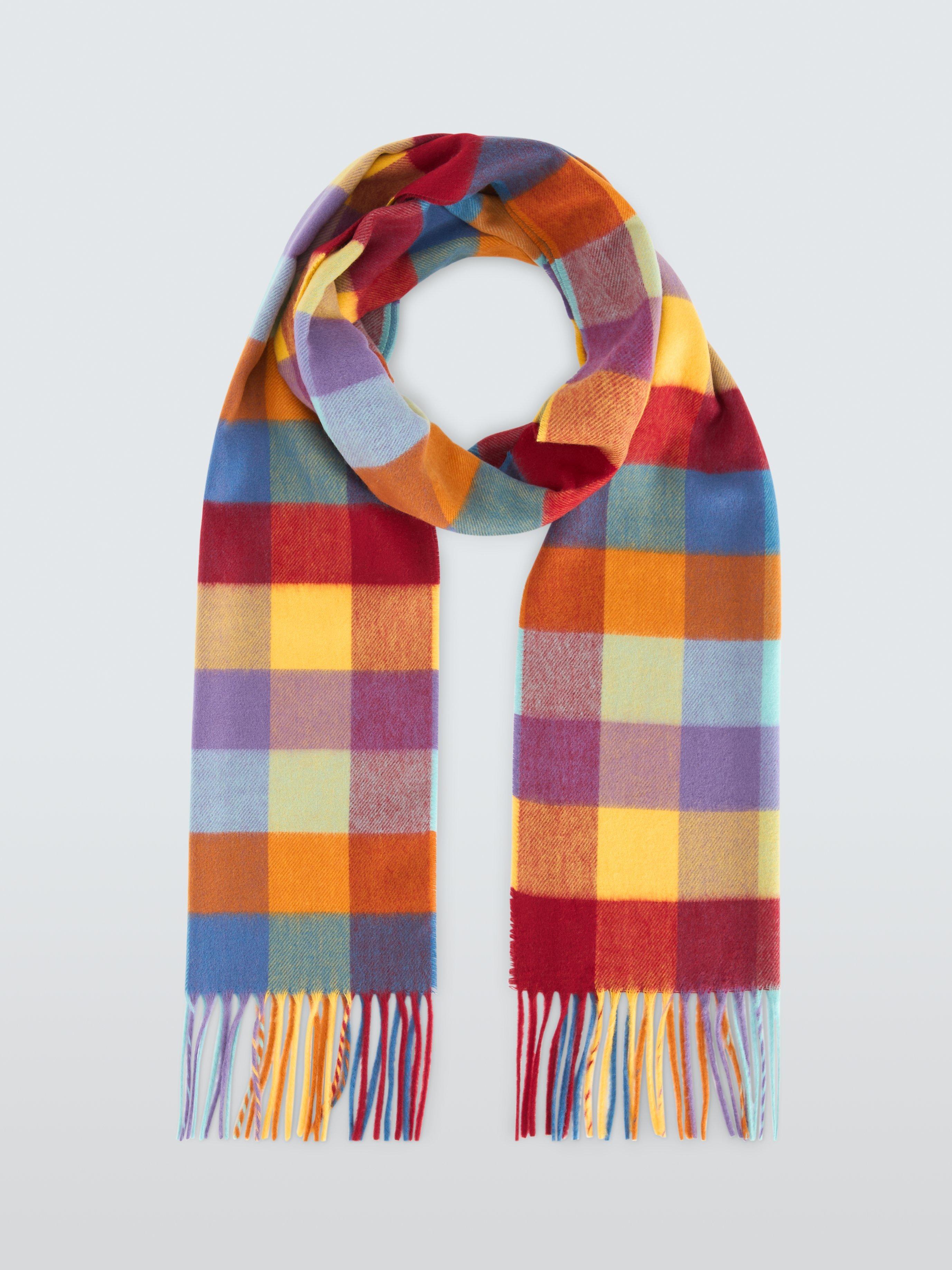 John Lewis Buffalo Check Cashmink Scarf Multi