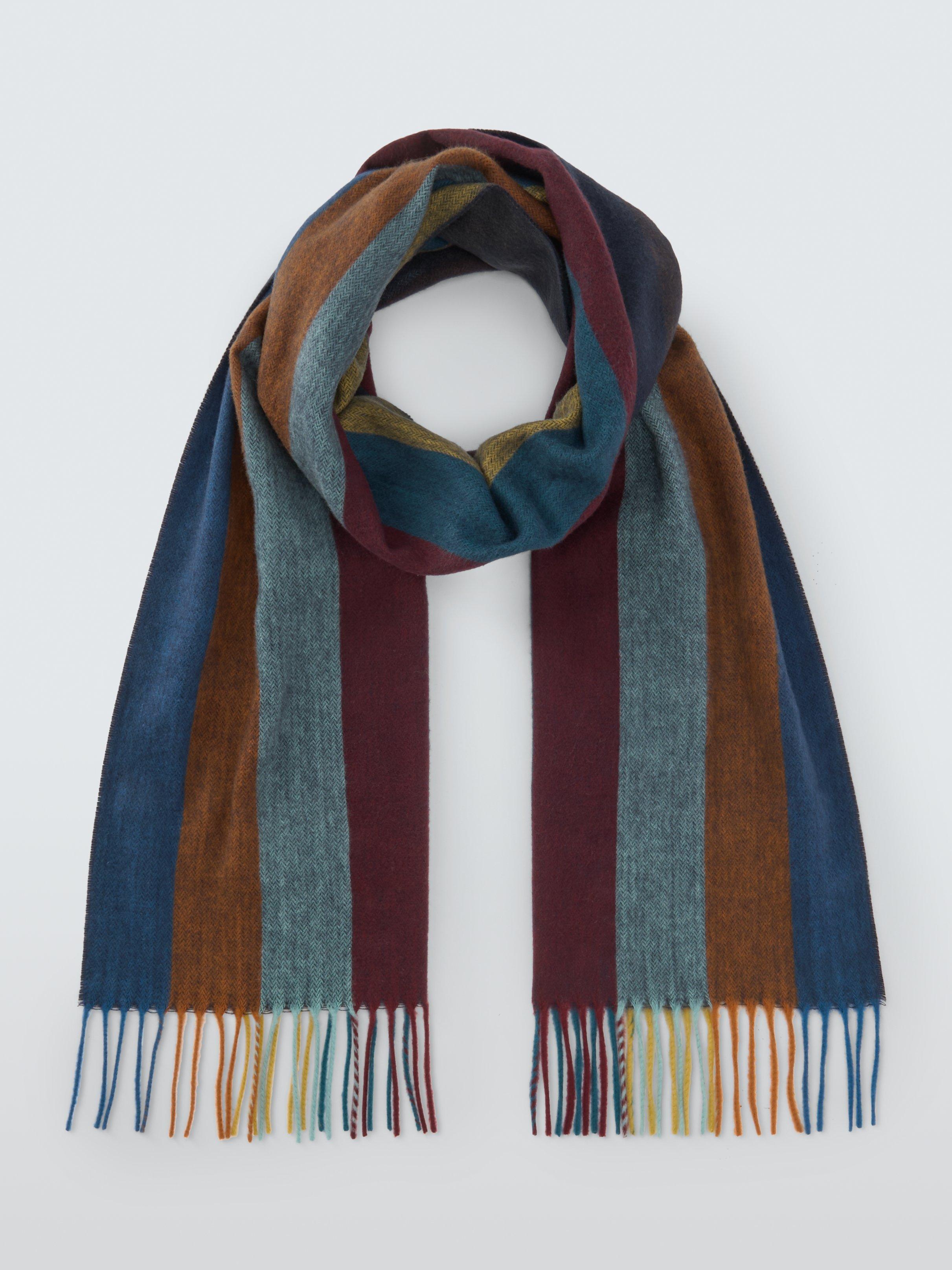 John Lewis Multiple Stripe Cashmink Scarf, Multi