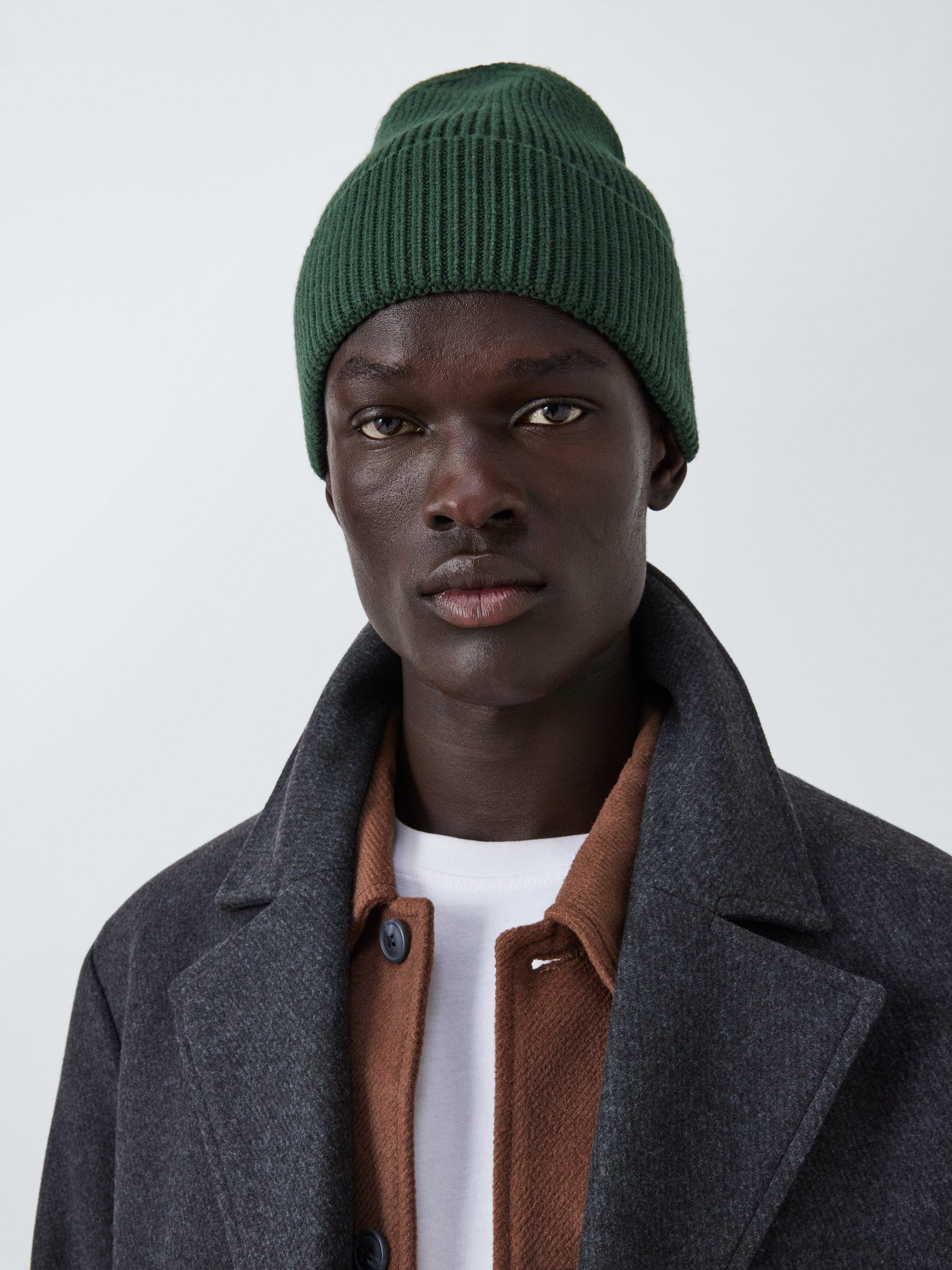John Lewis ANYDAY Plain Beanie, Forest Green