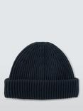 John Lewis ANYDAY Fisherman Ribbed Beanie, Navy