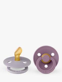 BIBS Colour Anatomical Baby Soothers, Pack of 2, Size 1, Grey/Mauve, Grey/Mauve