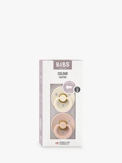 BIBS Colour Round Baby Soothers, Pack of 2, Size 2 - view 2, Ivory/Blush