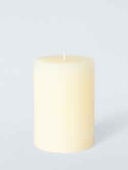 John Lewis Rustic Pillar Candle, H10.5 cm, White Ivory, White Ivory