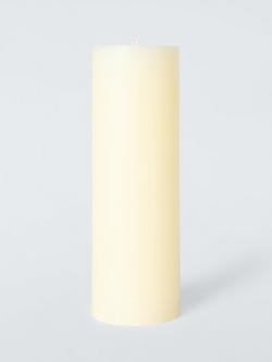 John Lewis Rustic Pillar Candle, H22.5 cm, White Ivory, White Ivory