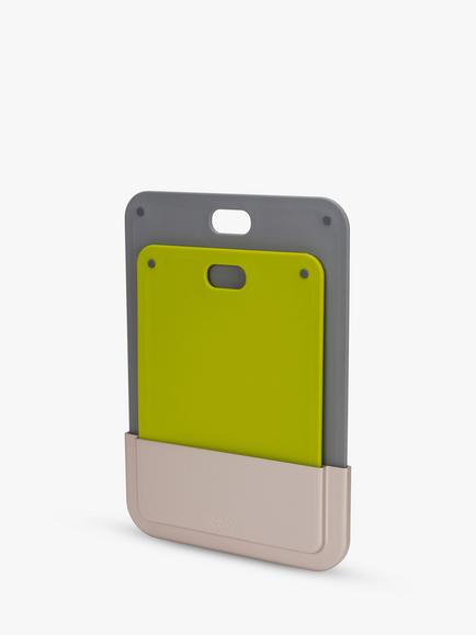 Joseph Joseph DoorStore Chopping Board Set, 2 Piece, Grey/Green, Grey/Green