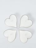 John Lewis Heart Tealights, Set of 4, White