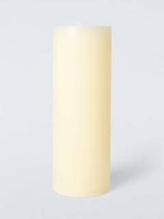 John Lewis Rustic Pillar Candle, H28 cm, White Ivory