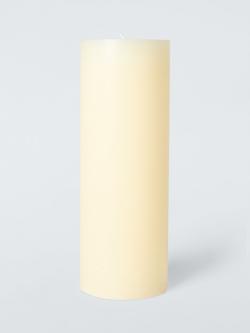 John Lewis Rustic Pillar Candle, H28 cm, White Ivory, White Ivory