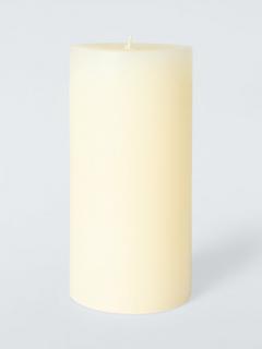 John Lewis Rustic Pillar Candle, H15 cm, White Ivory
