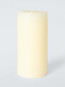 John Lewis Rustic Pillar Candle, H15 cm, White Ivory, White Ivory