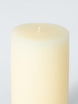 John Lewis Rustic Pillar Candle, H15 cm, White Ivory - view 2, White Ivory