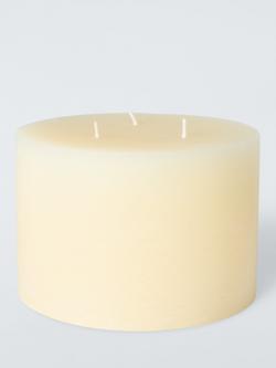 John Lewis Rustic 3 Wick Candle, H10 cm, White Ivory, White Ivory