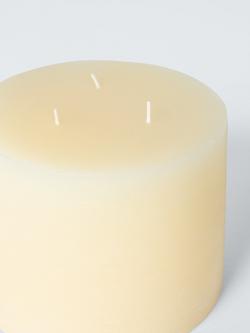 John Lewis Rustic 3 Wick Candle, H10 cm, White Ivory - view 2, White Ivory