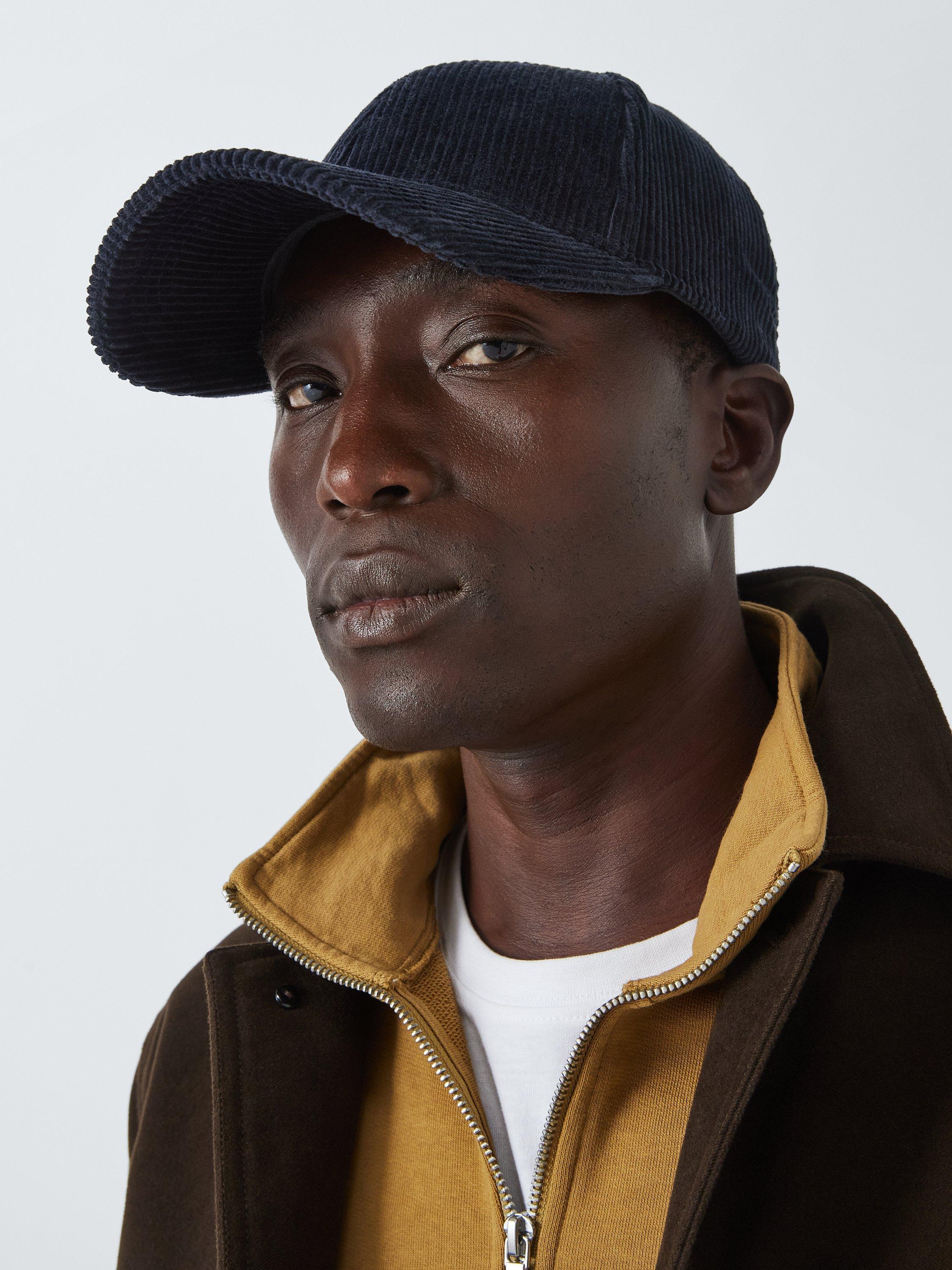 John Lewis Corduroy Baseball Cap, Navy