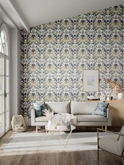 Harlequin Melora Wallpaper, HTEW112762 - view 2, Hempseed/Exhale