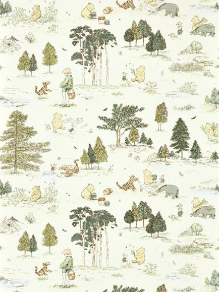 Sanderson Winnie the Pooh Wallpaper, Ddiw217280