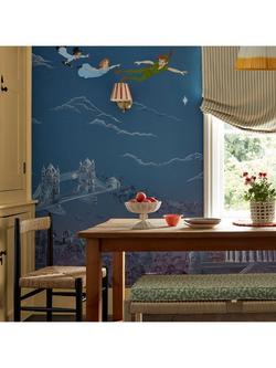 Sanderson Peter Pan Wallpaper Mural, Evening Blue - view 2, Ddiw217293