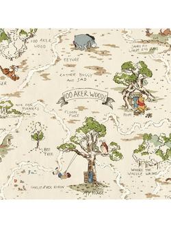 Sanderson 100 Acre Wood Wallpaper, Cashew, Ddiw217291