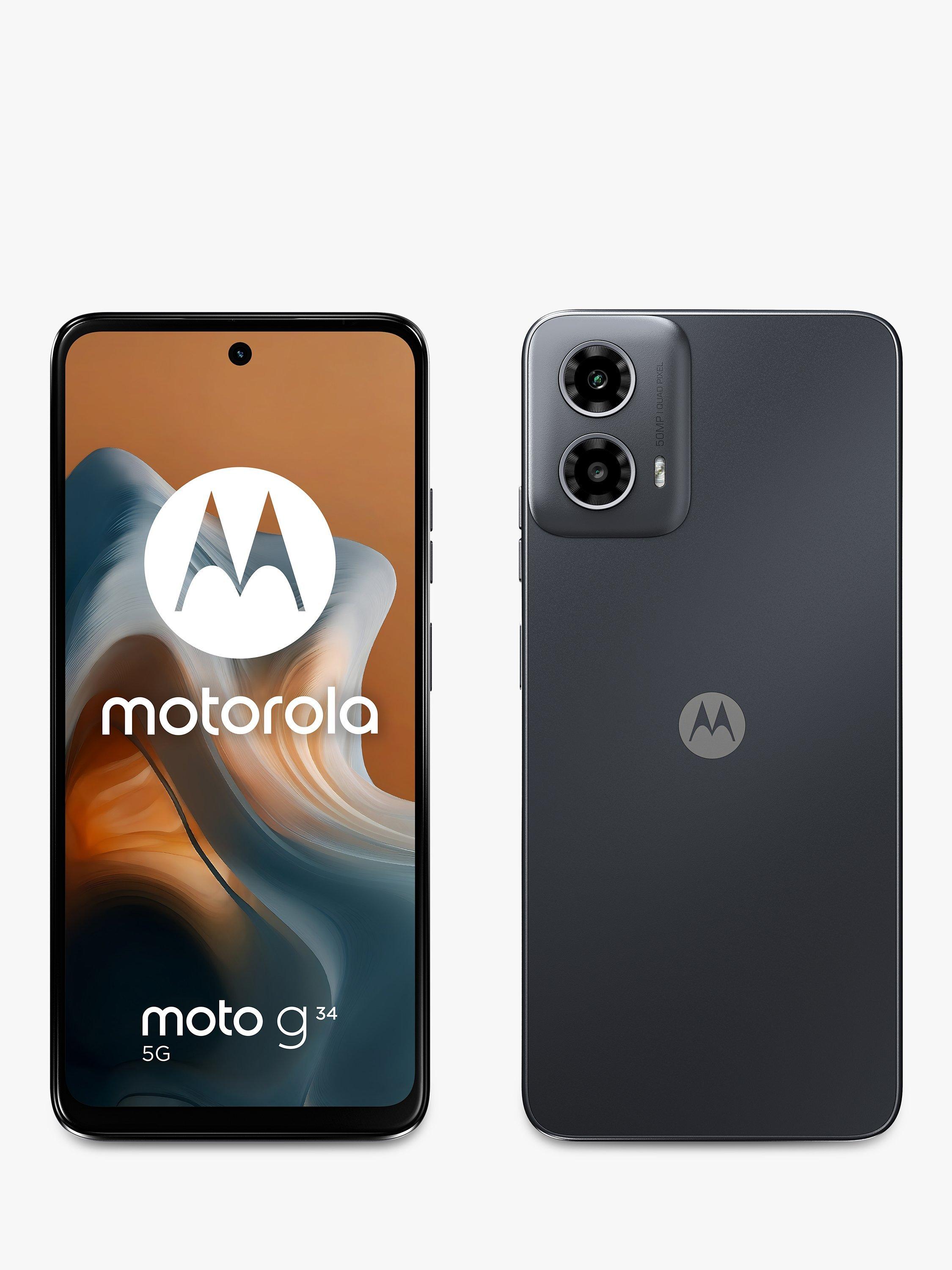 Motorola Moto g34 Smartphone, Android, 4GB RAM, 6.5”, 5G, SIM Free, 128GB, Charcoal Black