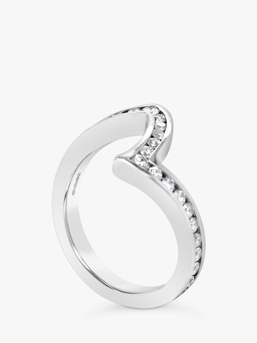 Product image 5 of 5, which shows Milton & Humble Jewellery Pre-Loved Platinum Diamond Wishbone Eternity Ring