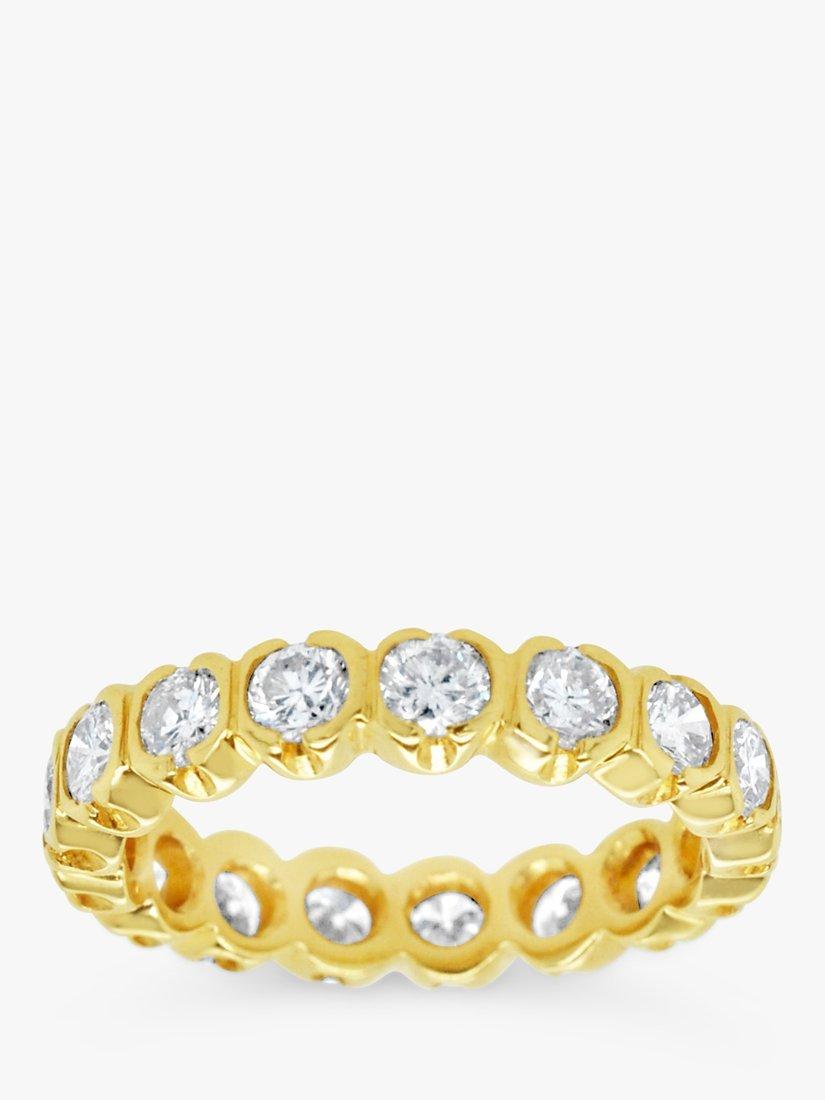 Product image 1 of 5, which shows Milton & Humble Jewellery Pre-Loved 18ct Yellow Gold Diamond Eternity Ring, Gold, P