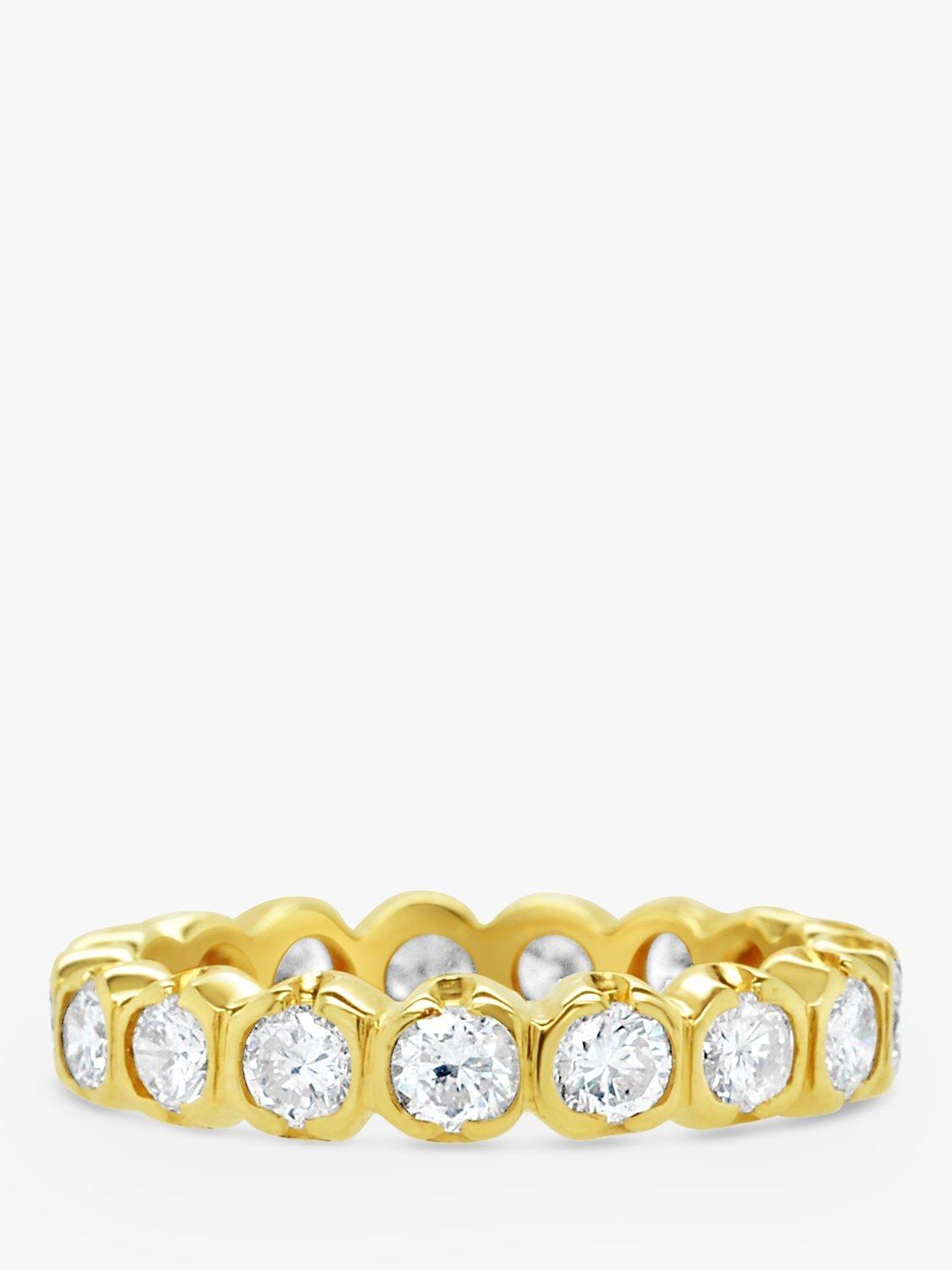 Product image 2 of 5, which shows Milton & Humble Jewellery Pre-Loved 18ct Yellow Gold Diamond Eternity Ring, Gold, P